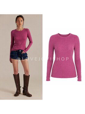 Tops | Michael Stars Raspberry Juliett Thermal Long Sleeve Tee | M | Cabincore